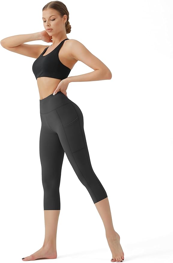 3 Pack Leggings with Pockets for Women,Butt Lift High Waisted Tummy Control Workout Yoga Pants Reg & Plus Size