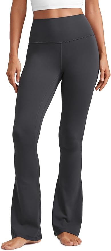 CRZ YOGA Butterluxe Mini Flared Leggings 30"/31.5"/33'' - High Waist Bootcut Casual Lounge Women Yoga Pants with Pocket