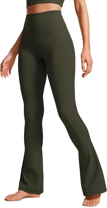 CRZ YOGA Butterluxe Mini Flared Leggings 30"/31.5"/33'' - High Waist Bootcut Casual Lounge Women Yoga Pants with Pocket
