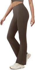 Yoga Pants for Women High Waisted Flare Leggings Bell Bottom Leggings Front Seamless Flared Workout Pants Tummy Control