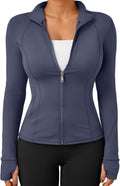Trendy Queen Womens Lightweight Zip Up Jackets 2026 Athletic Workout Hoodies Spring Shirt Fitted Gym Clothes with Pocket