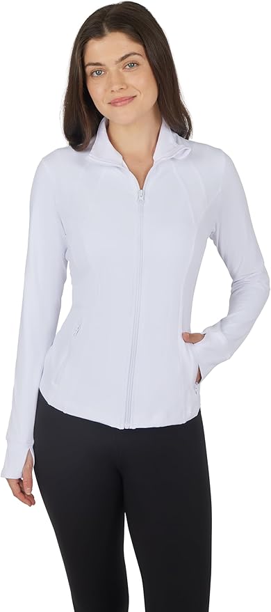 Yogalicious Womens Ultra Soft Lightweight Full Zip Yoga Jacket with Pockets