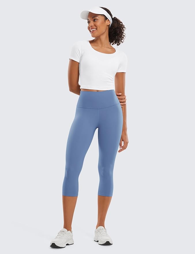 CRZ YOGA Butterluxe Yoga Capris Leggings 19'' - High Waisted Workout Buttery Soft Athletic Lounge Womens Crop Pants
