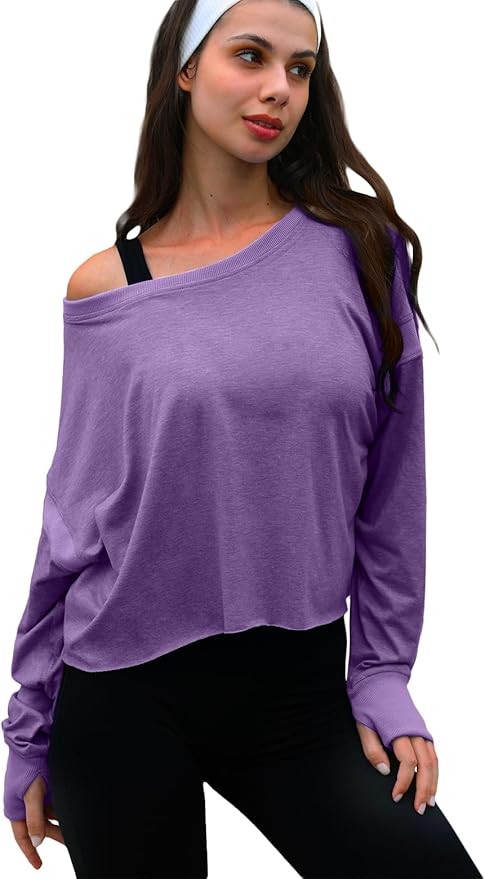 UNIANKIYA Open Back Workout Tops for Women Long Sleeve Cropped Athletic Clothes Gym Running Yoga Low Impact Sports T Shirts
