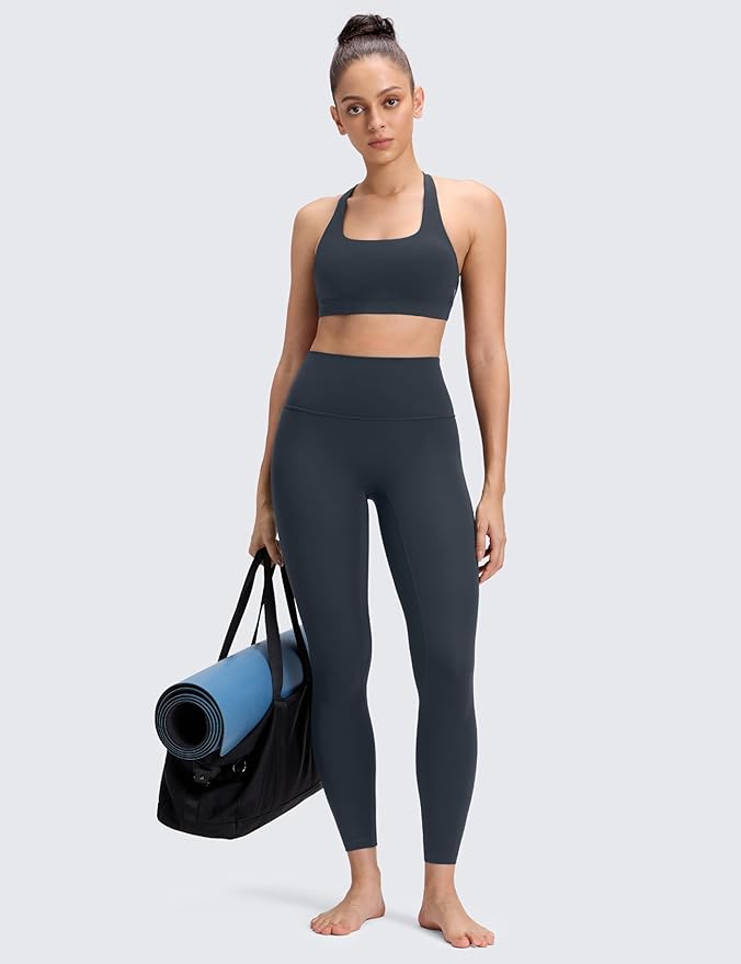 CRZ YOGA Butterluxe No Front Seam Yoga Leggings 25" - High Waisted Womens Lounge Pants Pilates Workout Athletic Buttery Soft