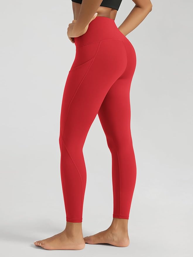 ODODOS Women's High Waisted Yoga Leggings with Pockets, Tummy Control Non See Through Workout Athletic Running Yoga Pants