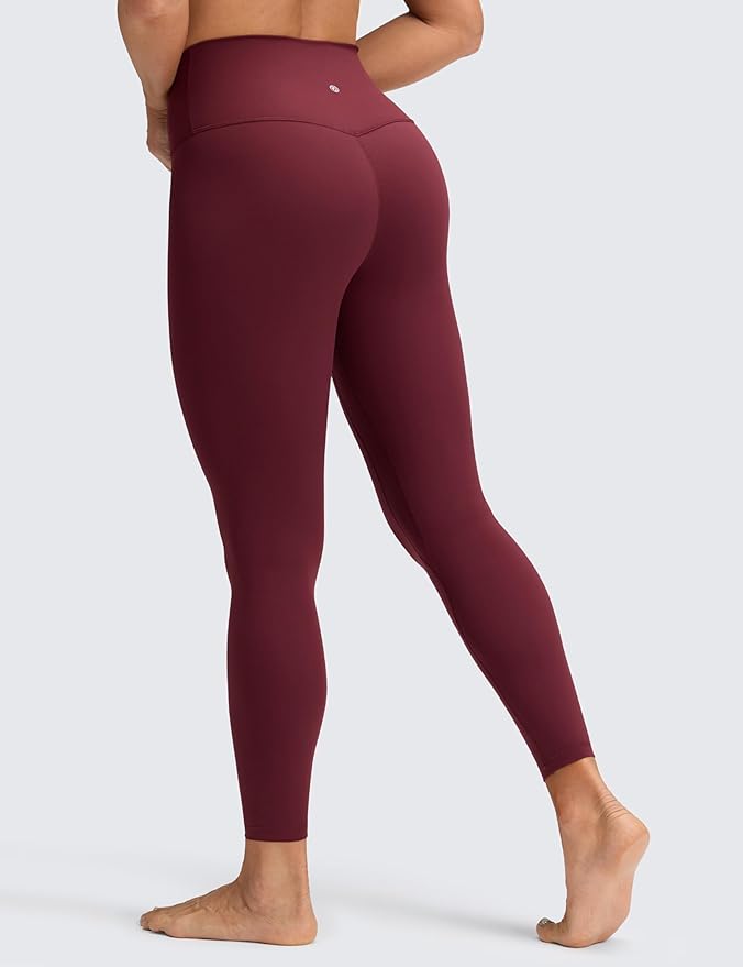 CRZ YOGA Brushed Naked Feeling Workout Leggings 25" - High Waisted Gym Compression Tummy Control Womens Yoga Pants