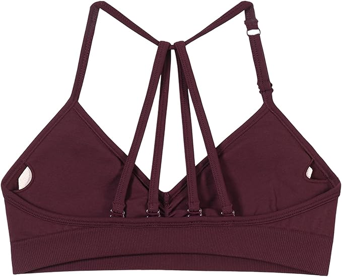 AUROLA Mercury Workout Sports Bras Women Athletic Removable Padded Backless Strapy Minimal Crop Top