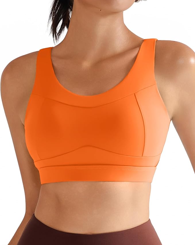 RUNNING GIRL High Impact Sports Bras for Women,Racerback Running Bra Workout Crop Tank Tops Longline Sports Bra Push up