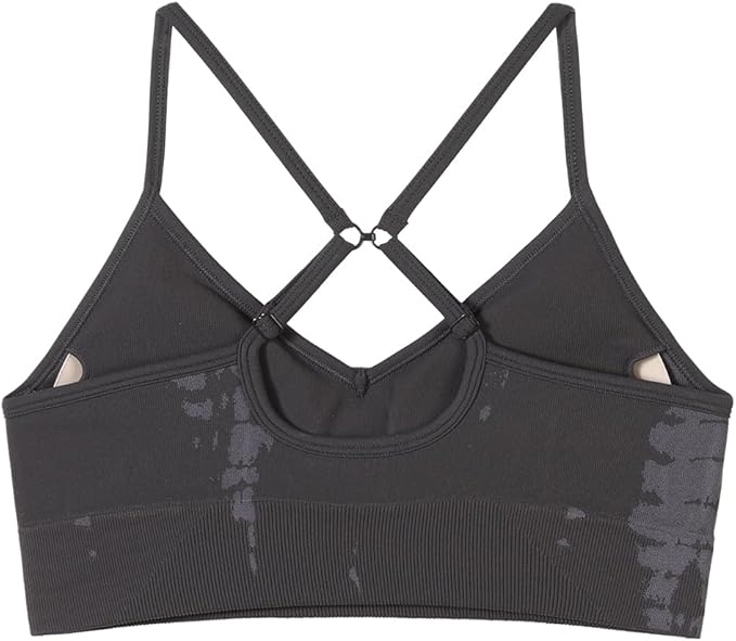 AUROLA Serpent Seamless Sports Bras for Women,Backless Padded Strappy Workout Gym Yoga Crop Tops