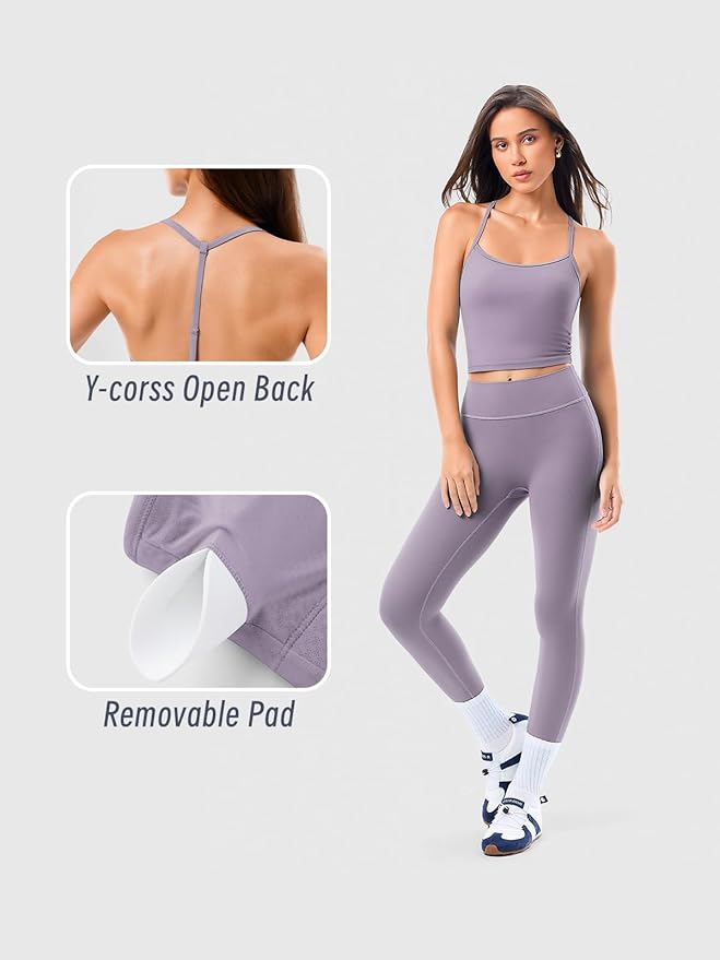 Matching Workout Sets for Women,Breathable Sport Bras & Seamless Leggings,2 Piece ActiveWear Outfits for Pilates/Gym/Athletic