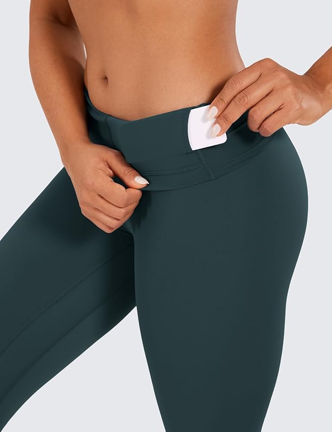 CRZ YOGA Naked Feeling Workout Leggings 25'' - High Waist Yoga Training Tight Womens Pants