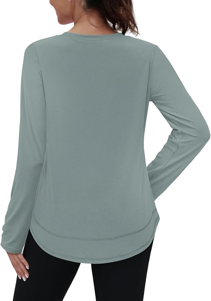 XIEERDUO Women's Workout Tops Long Sleeve Quick Dry Shirts for Hiking Running S-3XL