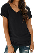 AUTOMET T-Shirts Short Sleeve V Neck Tees Tops for Women Fashion Trendy Lightweight Soft Casual Summer Outfits Clothes 2026