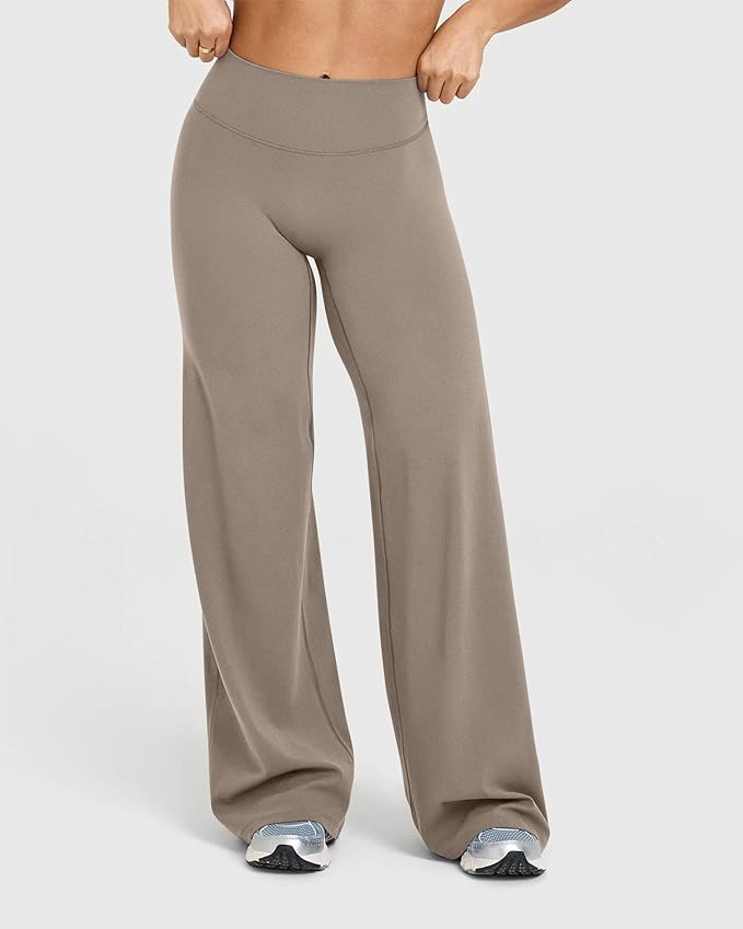 OQQ Yoga Pants Women High Waist Stretch Casual Soft Straight Leg Bottoms