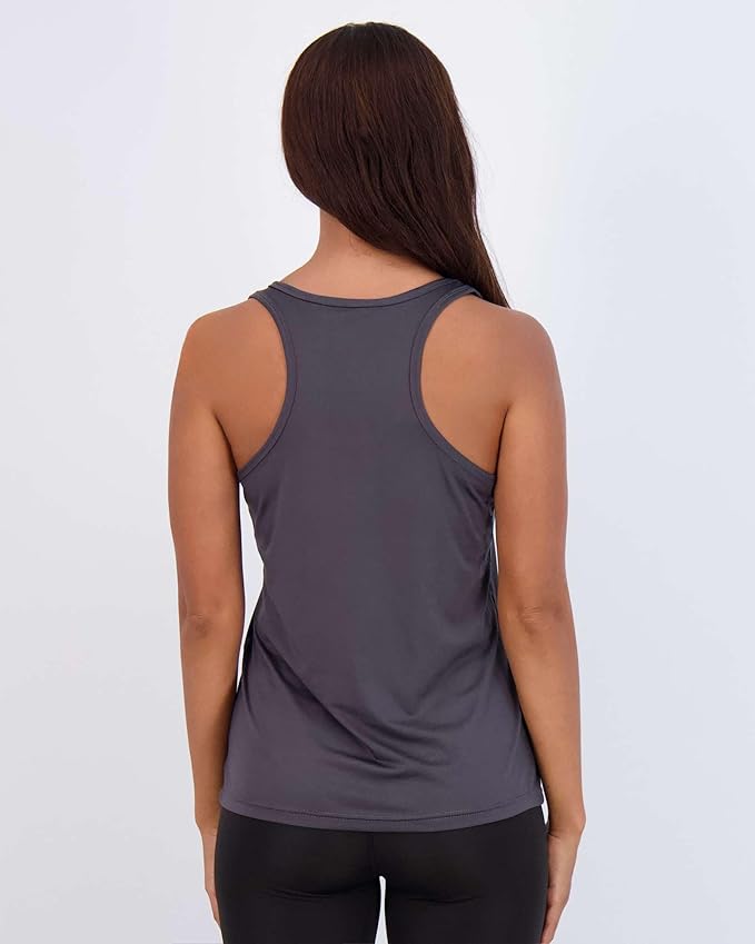 Real Essentials 5 Pack: Women's Racerback Tank Top Dry-Fit Athletic Performance Yoga Activewear (Available in Plus Size)