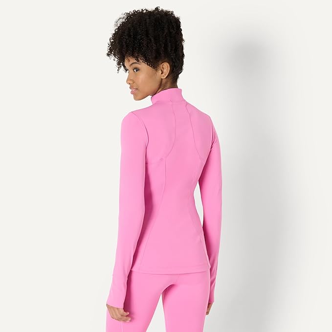Amazon Essentials Women's Active FormFlex Buttery Soft Slim Fit Quarter Zip Long Sleeve Pullover Jacket
