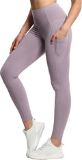 THE GYM PEOPLE Thick High Waist Yoga Pants with Pockets, Tummy Control Workout Running Yoga Leggings for Women