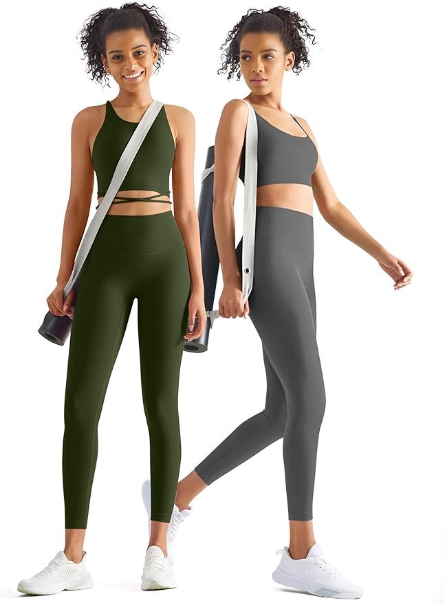 3 Pack Leggings with Pockets for Women,Butt Lift High Waisted Tummy Control Workout Yoga Pants Reg & Plus Size