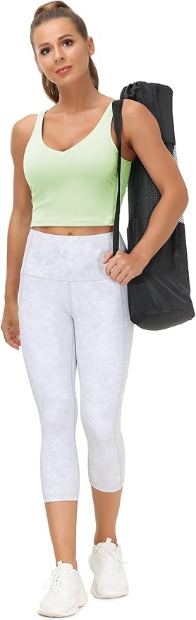 THE GYM PEOPLE Womens' Sports Bra Longline Wirefree Padded with Medium Support