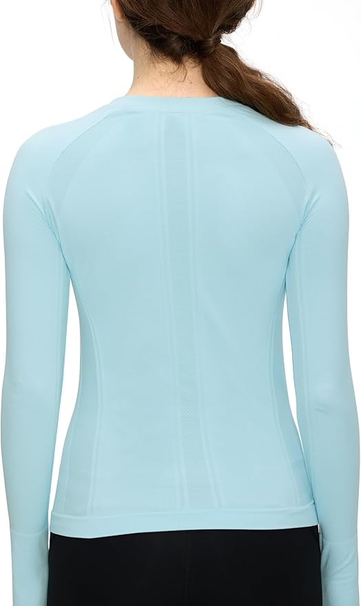 Long Sleeve Workout Tops for Women, Compression Shirt, Sports Running Shirt Breathable Athletic Top Slim Fit
