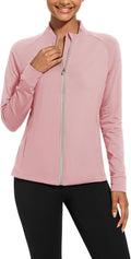 bpbtti Women's Polar Fleece Zip Up Workout Jackets with Pockets Slim Fit Cottony Soft Jacket for Running Athletic Yoga