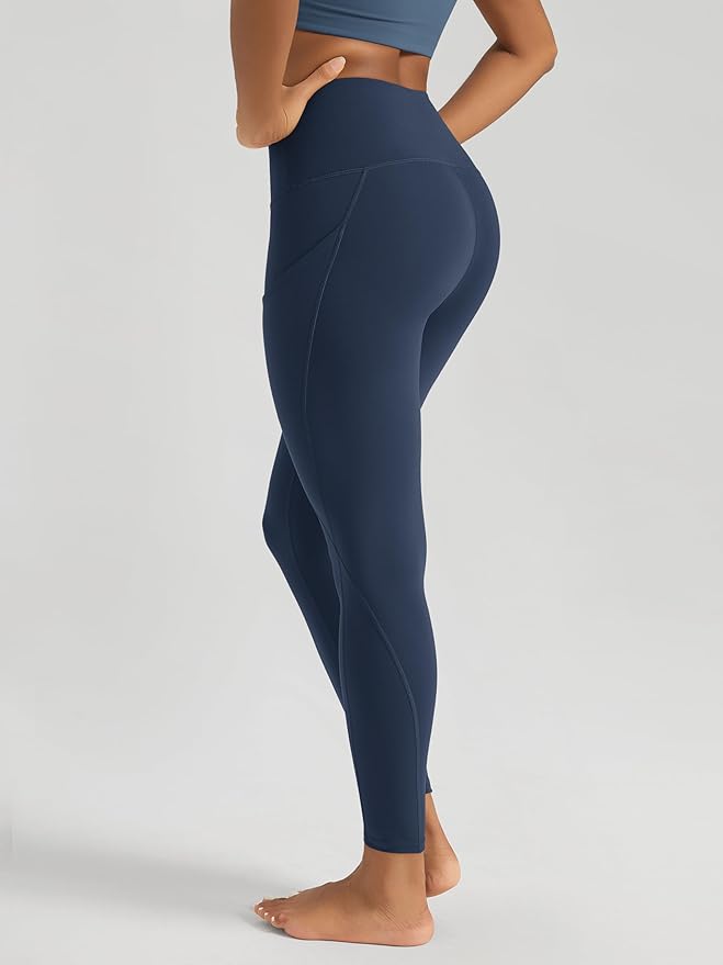 ODODOS Women's High Waisted Yoga Leggings with Pockets, Tummy Control Non See Through Workout Athletic Running Yoga Pants