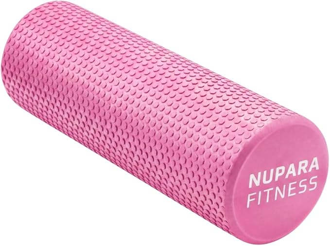Foam Roller for Back, Legs, and Deep Tissue Muscles. Muscle Roller for Running, Cycling, Sports, Exercise, Recovery, Physical Therapy, Yoga, and Pilates. (Pink, 18 inch - Large)