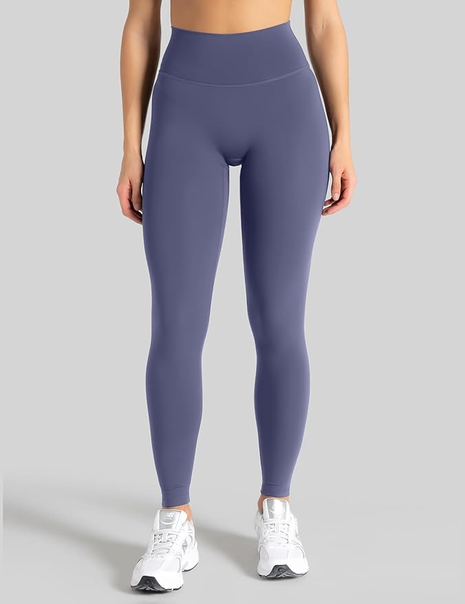 Unthewe Naked-Feel No Front Seam Leggings for Women - High Waisted Buttery Soft Workout Yoga Pants 25"