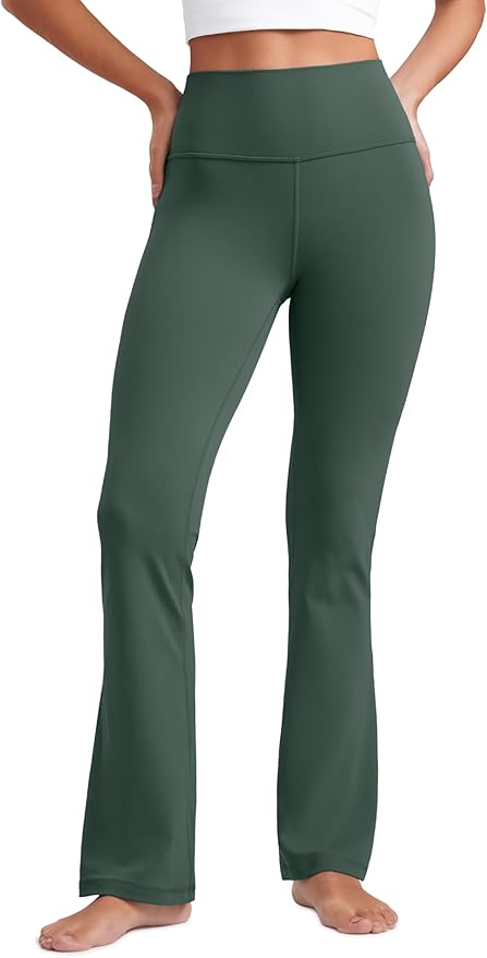 CRZ YOGA Butterluxe Flare Leggings 29"/30.5"/32"/33.5" - High Waist Bootcut Wide Leg Lounge Womens Yoga Pants with Pocket