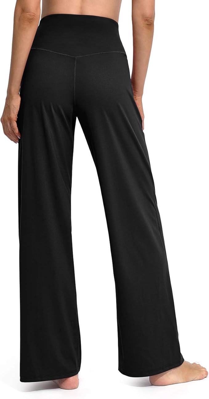 Promover Wide Leg Pants Woman Yoga Pants with Pockets Stretch Loose Casual Lounge Sweatpants Petite/Regular/Tall