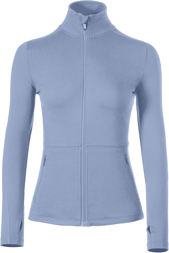 VUTRU Women's Workout Yoga Jacket Full Zip Running Athletic Track Jacket