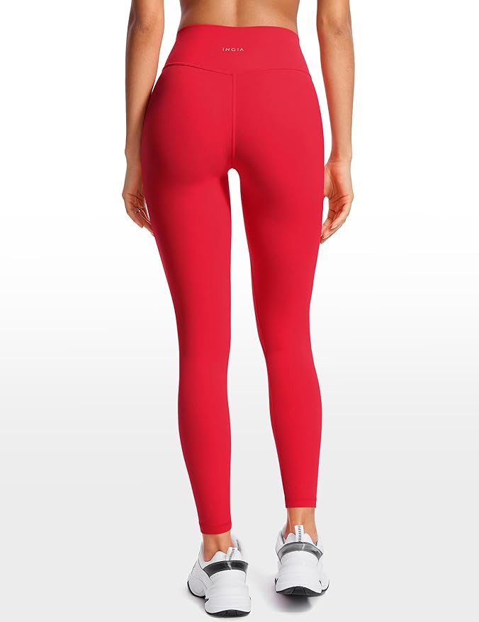 INGIA Womens High Waisted No Front Seam Lounge Yoga Legging 25" Workout Tummy Control Gym Yoga Pants