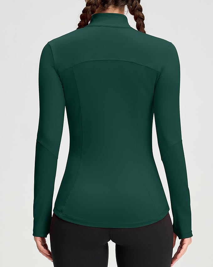 QUEENIEKE Womens Running Jackets Athletic Workout Scrub Jacket Track Full Zip Up Gym for Women Yoga Top
