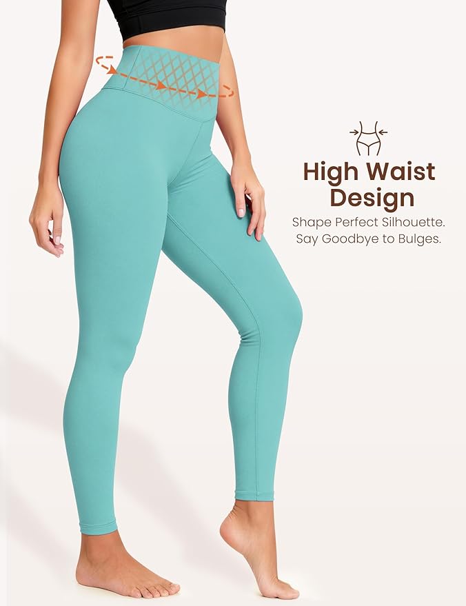 Laite Hebe Leggings for Women - High Waisted Full Length Buttery Soft Yoga Pants for Workout Athletic Daily