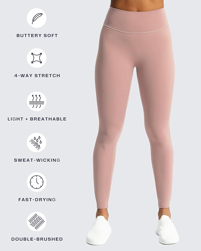 Aoxjox High Waisted Workout Leggings for Women Trinity Yoga Pants 26.5"