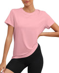 KevaMolly Workout Tops for Women UPF50+ Breathable Loose Fit Yoga T Shirts Short Sleeve Running Gym Athletic Tee Top