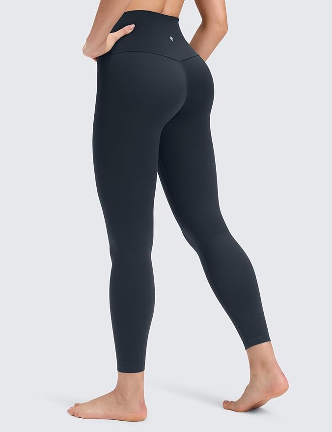 CRZ YOGA Butterluxe No Front Seam Yoga Leggings 25" - High Waisted Womens Lounge Pants Pilates Workout Athletic Buttery Soft