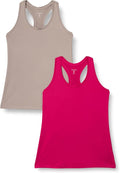 Amazon Essentials Women's Active Quick Dry Tech Stretch Racerback Scoop Neck Tank Top, Multipacks