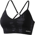 AUROLA Serpent Seamless Sports Bras for Women,Backless Padded Strappy Workout Gym Yoga Crop Tops