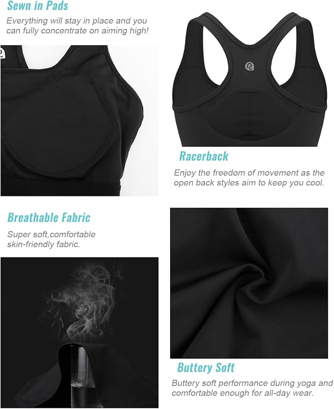 RUNNING GIRL Workout Tank Tops with Built in Bras for Women,Compression Shirt Strappy Back Athletic Yoga Tops