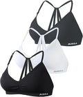 AUROLA Mercury Workout Sports Bras Women Athletic Removable Padded Backless Strapy Minimal Crop Top