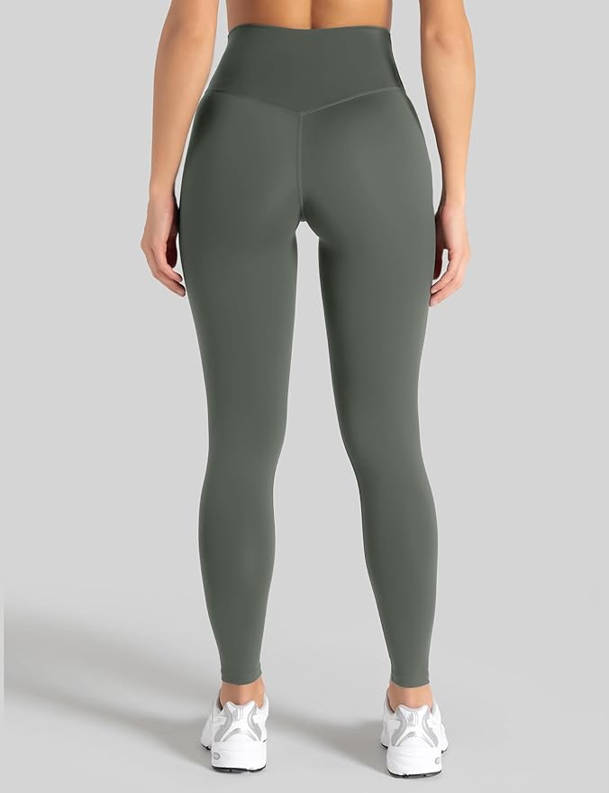 Unthewe Naked-Feel No Front Seam Leggings for Women - High Waisted Buttery Soft Workout Yoga Pants 25"