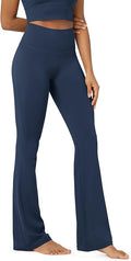 ODODOS Women's Powerful Tummy Control Flared Yoga Pants 2.0 High Waist Workout Bootcut Leggings with Inner Pocket- 29" / 31"