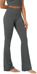ODODOS Women's Powerful Tummy Control Flared Yoga Pants 2.0 High Waist Workout Bootcut Leggings with Inner Pocket- 29" / 31"
