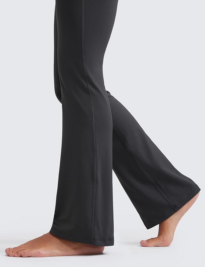 CRZ YOGA Butterluxe Flare Leggings 29"/30.5"/32"/33.5" - High Waist Bootcut Wide Leg Lounge Womens Yoga Pants with Pocket