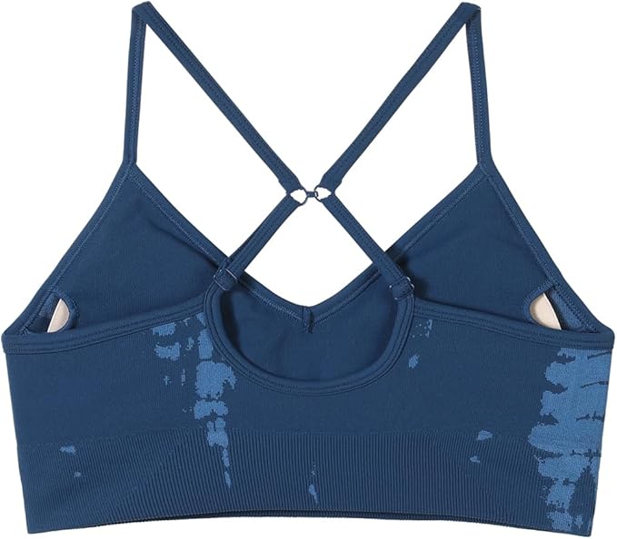 AUROLA Serpent Seamless Sports Bras for Women,Backless Padded Strappy Workout Gym Yoga Crop Tops