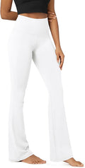 ODODOS Women's Powerful Tummy Control Flared Yoga Pants 2.0 High Waist Workout Bootcut Leggings with Inner Pocket- 29" / 31"