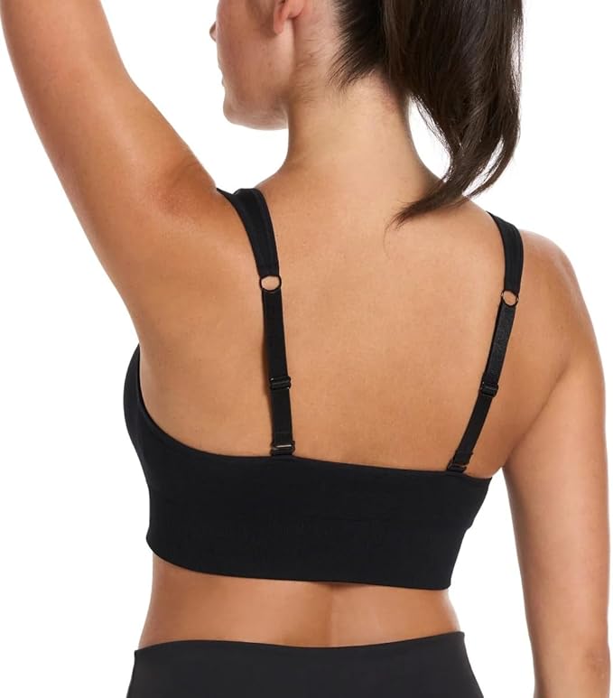 PUMA Sports Bra for Women Lightweight, Seamless Bras with Stretch Fit, 2-Pack