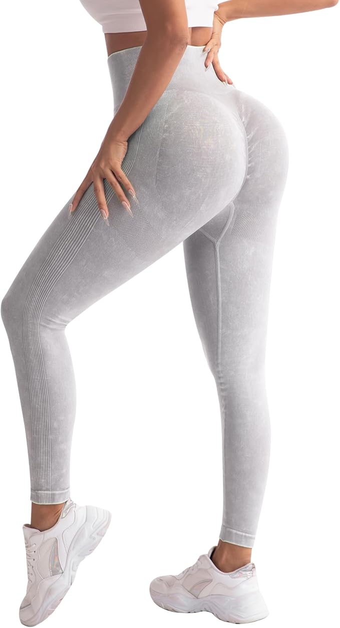 CHRLEISURE Workout Leggings Sets for Women, Gym Scrunch Butt Butt Lifting Seamless Leggings 3 Piece